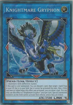 Yugioh FLOD-EN048 Knightmare Gryphon Secret Rare Unlimited NM - Image 1