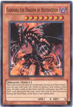 Yugioh CT07-EN020 Gandora the Dragon of Destruction Super Rare - Image 1