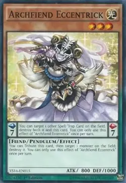 YUGIOH 1ST ED YS16-EN015 ARCHFIEND ECCENTRICK COMMON NEAR MINT NM - Image 1