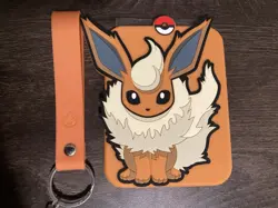Pokemon TCG: Flareon Card Display Case With Keychain - Image 1