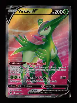 Virizion V (Full Art) 164/189 Ultra Rare SWSH10: Astral Radiance Pokemon Card - Image 1