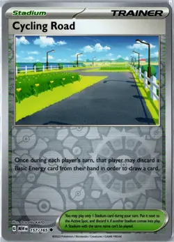Pokemon Card - Cycling Road 157/165 151 Uncommon Reverse Holo Near Mint - Image 1