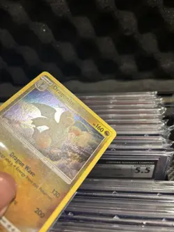 D8 Pokemon Sun & Moon Dragonite Card 96/149 Cosmos Holo Light Holo Scratches LP - Image 3