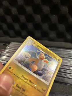 D10 Pokemon Sun & Moon Dragonite Card 96/149 Cosmos Holo Light Holo Scratches LP - Image 2