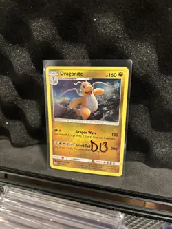 D13 Pokemon Sun & Moon Dragonite Card 96/149 Cosmos Holo Light Holo Scratches LP - Image 1