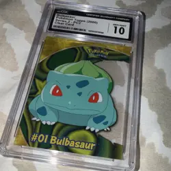 Topps CGC Graded Bulbasaur Clear Card Pokemon Series 2 PC2 2000 - Image 3