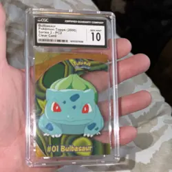 Topps CGC Graded Bulbasaur Clear Card Pokemon Series 2 PC2 2000 - Image 4
