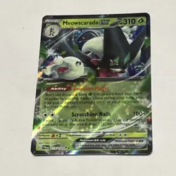 Pokemon Meowscarada EX TCG Double Rare Holo Card 015/193 Paldea Evolved LP - Image 1