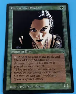 MTG Magic The Gathering Elves of Deep Shadow The Dark LP Light Play VF Very Fine - Image 1