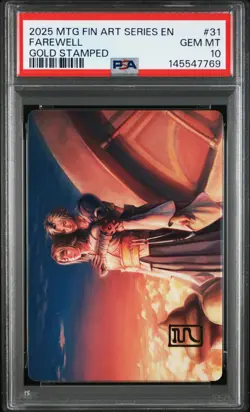 2025 MTG FINAL FANTASY ART SERIES GOLD STAMPED #31 FAREWELL PSA 10 - Image 1