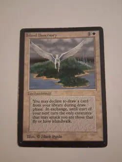 Island Sanctuary MTG Magic the Gathering Mark Poole 1993 100% Authentic - Image 1