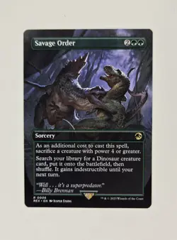 Wizards of the Coast Savage Order Borderless Sorcery Jurassic World Rare #006 - Image 1