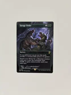 Wizards of the Coast Savage Order Borderless Sorcery Jurassic World Rare #006 - Image 2