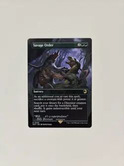 Wizards of the Coast Savage Order Borderless Sorcery Jurassic World Rare #006 - Image 3