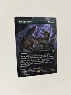 Wizards of the Coast Savage Order Borderless Sorcery Jurassic World Rare #006 - Image 4