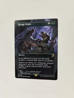 Wizards of the Coast Savage Order Borderless Sorcery Jurassic World Rare #006 - Image 5