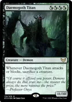 Daemogoth Titan (FOIL) STX #174 Strixhaven: School of Mages MTG NM - Image 1