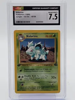 NIDORINA 1999 POKEMON JUNGLE 1ST EDITION #40/64 CGC 7.5 Q1345 - Image 1