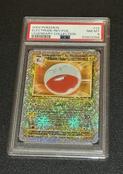 PSA 8 MINT Electrode Pokemon Legendary Collection #22 Reverse Holo 2002 LOW POP - Image 1