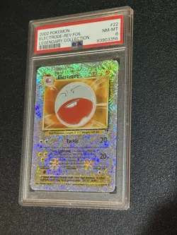 PSA 8 MINT Electrode Pokemon Legendary Collection #22 Reverse Holo 2002 LOW POP - Image 5