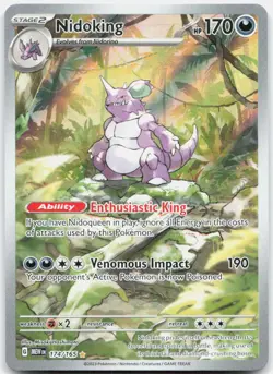Pokemon TCG Nidoking SV: Scarlet & Violet 151 Illustration Rare 174/165 Holo - Image 1