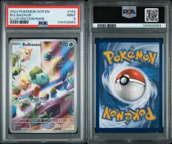 2024 Pokemon Stellar Crown Bulbasaur Illustration Rare PSA 9 #143/142 SCR EN - Image 3