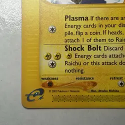 Pokemon TCG RAICHU Expedition Regular Rare 2002 NEAR MINT Pokemon Card - Image 5