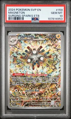 2024 POKEMON SVP EN-SV BLACK STAR PROMO #159 MAGNETON PSA 10 - Image 1