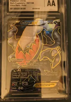 2012 Pokemon Black & White Dark Explorers Full Art Darkrai EX 107/108 Holo Foil - Image 3