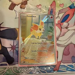Pokemon TCG Fennekin 080 Chaos Rising ETB Promo Illustration Rare SEALED M/NM - Image 1