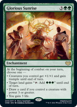 Glorious Sunrise Innistrad: Crimson Vow HEAVILY PLD Green Rare MTG CARD ABUGames - Image 1