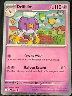 Drifblim - 006 Cosmo Holo Black Star Promo ME: Mega Evolution Pokemon NM - Image 1