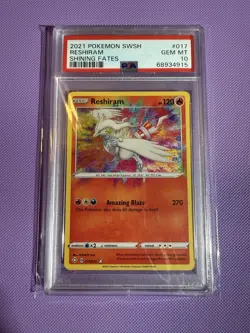 Pokemon Reshiram 017/072 Amazing Rare SWSH Shining Fates PSA 10 GEM MINT - Image 1