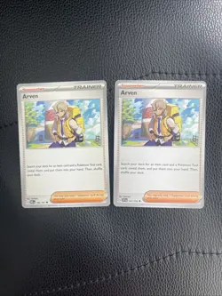 Arven 186/197 Sv03: Obsidian Flames Regular Trainer NM Pokemon Card Lot 2x - Image 1