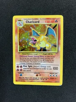 Charizard 4/102 Base Set Holo Rare 120 HP Pokemon 1999 - Image 1