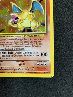Charizard 4/102 Base Set Holo Rare 120 HP Pokemon 1999 - Image 3
