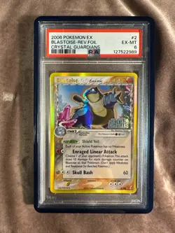 Pokemon Blastoise Delta Species Crystal Guardians Reverse Holo 2/100 PSA 6 EN - Image 1