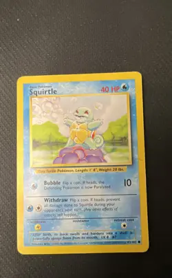 Pokemon TCG Squirtle Base Set 63/102 Regular 1999-2000 Wizards Base Set... - Image 1