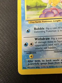 Pokemon TCG Squirtle Base Set 63/102 Regular 1999-2000 Wizards Base Set... - Image 5