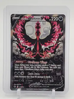 GALARIAN MOLTRES V 2021 POKEMON CHILLING REIGN ULTRA RARE #177/198 Q4444 - Image 1