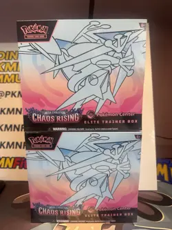 Pokemon Chaos Rising Pokemon Center Elite Trainer Box Factory Sealed x2 IN HAND - Image 1