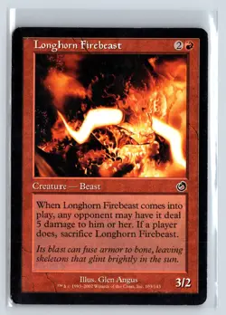 LONGHORN FIREBEAST - Torment - MTG Magic the Gathering Card - Common - Image 1