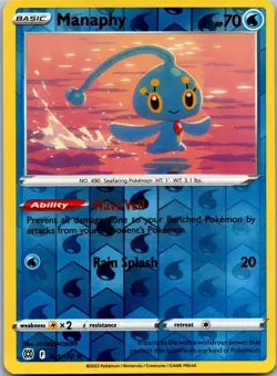 Manaphy 041/172 - SWSH09: Brilliant Stars Pokemon TCG NM Reverse Holo - Image 1