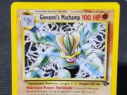 Pokemon Gym Challenge "Giovanni's Machamp" 6/132 / Holo Rare / Lightly Played - Image 2
