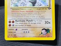 Pokemon Gym Challenge "Giovanni's Machamp" 6/132 / Holo Rare / Lightly Played - Image 4