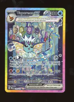 2025 POKEMON VAPOREON ex PRISMATIC EVOLUTION MINT 149/131 PRE en - Image 1