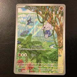 Pokemon TCG Meditite 153/142 Stellar Crown Illustration Rare Full Art NM - Image 1