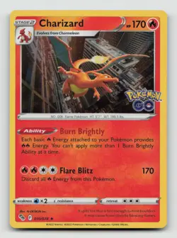 CHARIZARD 010/078 HOLO Rare Holo Pokemon POKEMON GO - Image 1