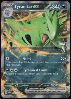 Tyranitar ex 064/131 (NM) Double Rare Holo - SV: Prismatic Evolutions Pokemon - Image 1