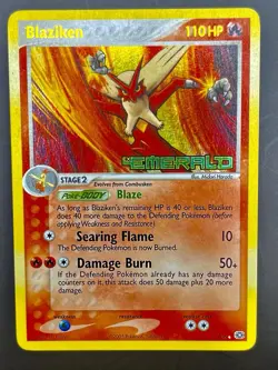Pokemon Blaziken 1/106 EX Emerald Reverse Holo Rare (Light Play) - Image 5